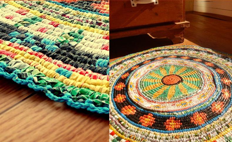 Создание вязаного коврика с использованием крючка