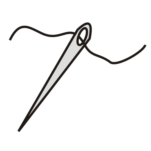 Рисунок нитки с иголкой