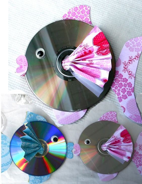 рыбы из компакт-дисков