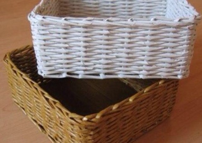 Коробка из бумажных трубочек