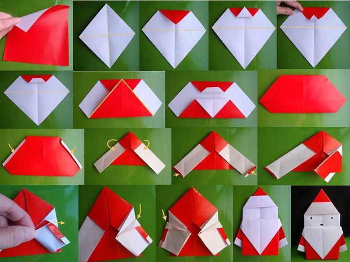 санта оригами