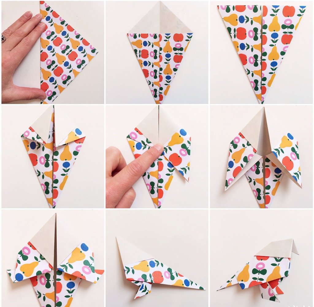 птичка оригами