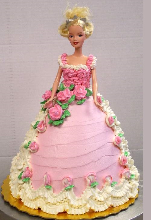 красивая кукла-торт