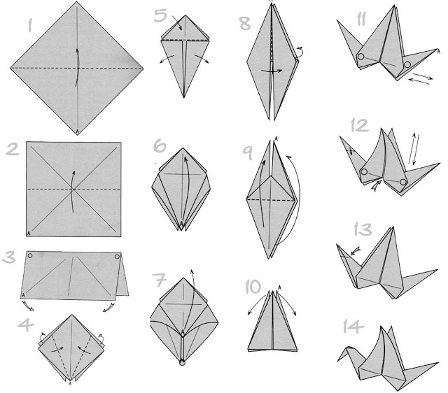 голубь оригами сложный