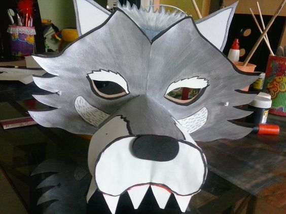 как сделать маску волка