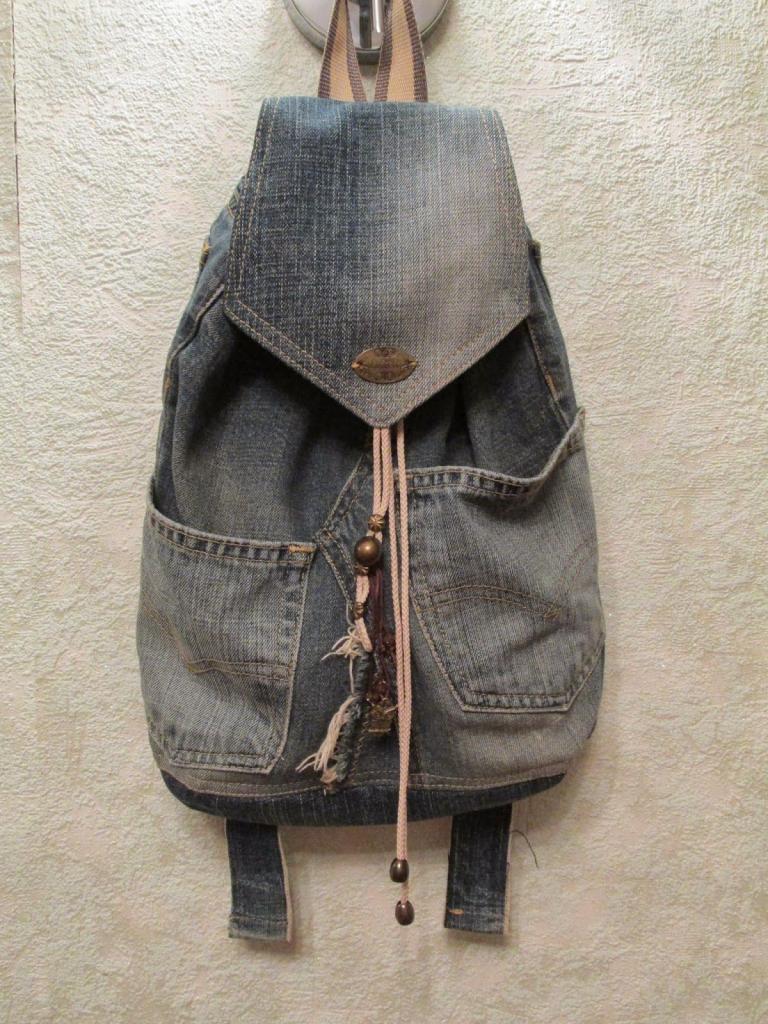 Рюкзак из старых джинсов