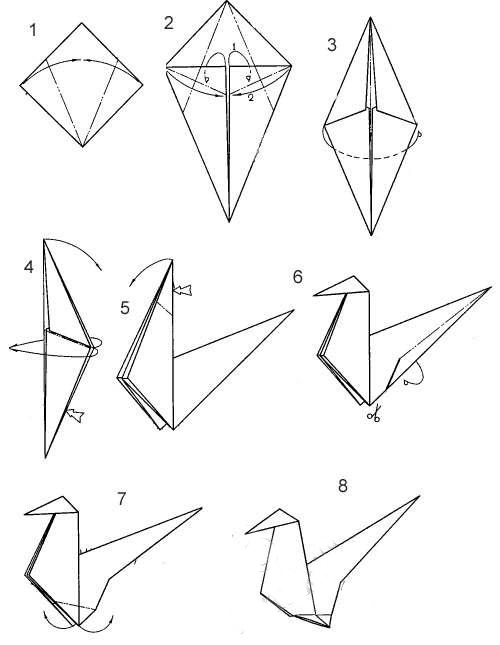 чайка оригами