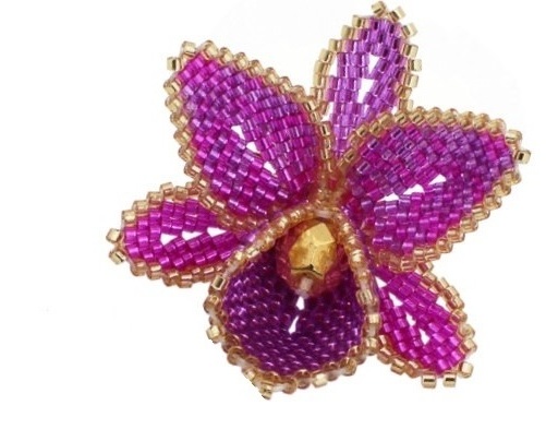 Цветок в технике мозаичного плетения