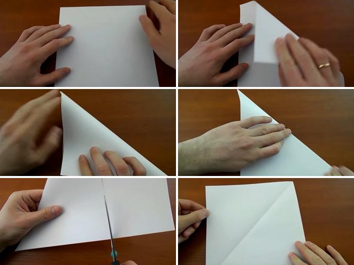 Подготовка листа бумаги