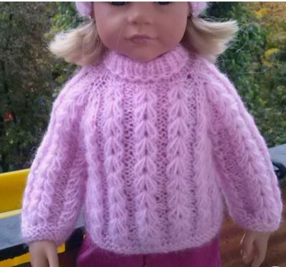 свитер ажурный для куклы