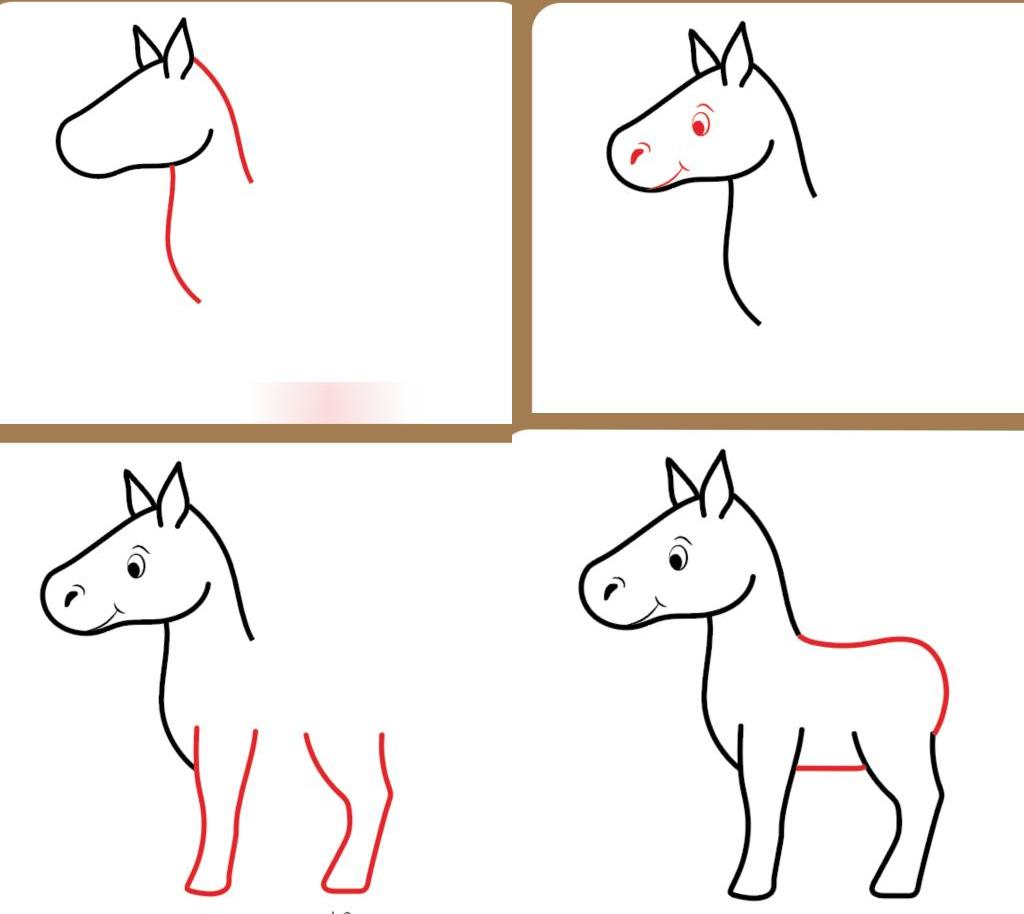 Схема лошади для маленьких детей
