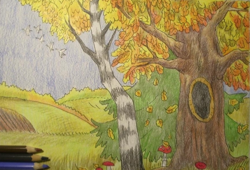 Легкий рисунок Осень: оригинальные техники и идеи - Handskill.ru